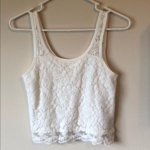White Lace Tank Top